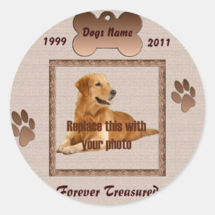 Sticker Rond En mémoire de votre chien