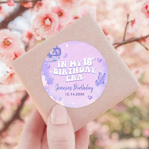 Sticker Rond En mon 18e anniversaire