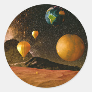 Sticker Rond En route