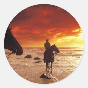 Sticker Rond En-Tête Pour La Maison