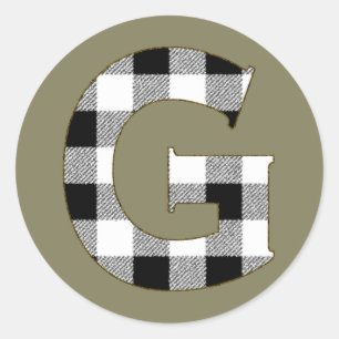 STICKER ROND EN VICHY G