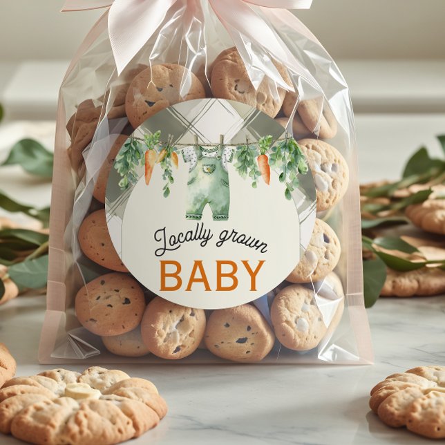 Sticker Rond en vichy Ligne De Vêtements Baby shower Cultivé Lo (Créateur téléchargé)