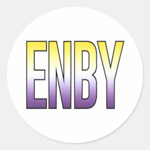 Sticker Rond ENBY - Non binaire