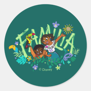 Sticker Rond Encanto   Antonio & Mirabel - Familia