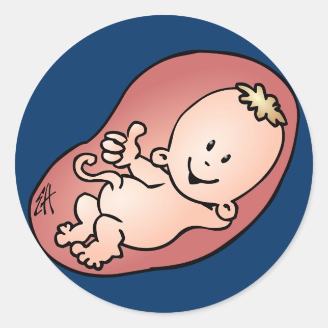 Sticker Rond Enceinte - Grossesse (Devant)