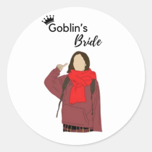Sticker Rond Enchanter l'autocollant de mariée de Goblin