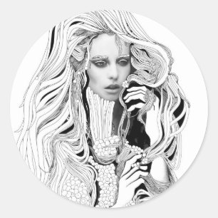 Sticker Rond Enchevêtrement de Quantum