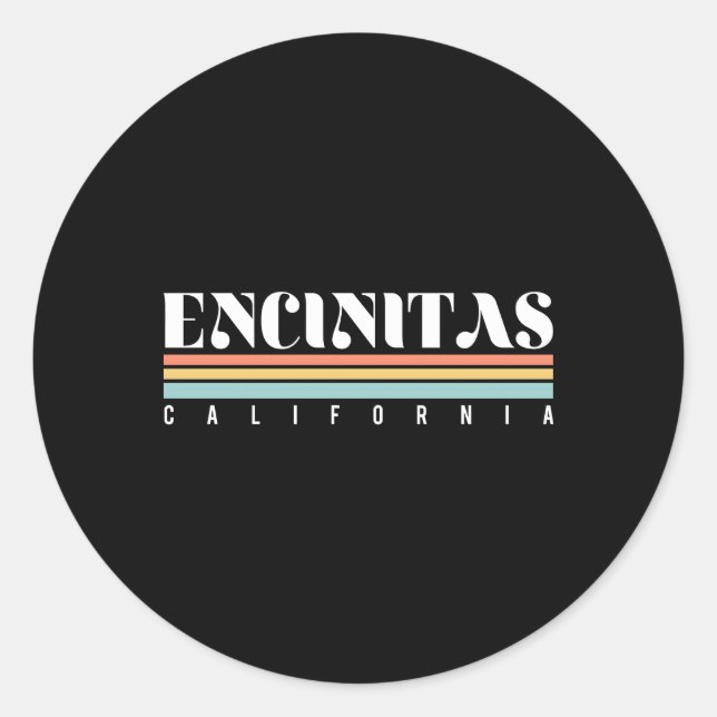 Sticker Rond Encinitas Californie (Devant)