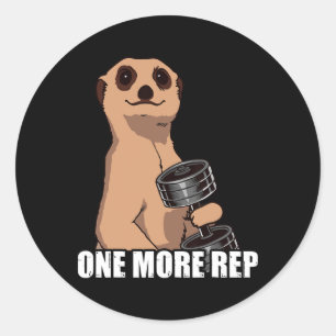 Sticker Rond Encore Un Rep Poids Sport Entraînement Gym Funny B