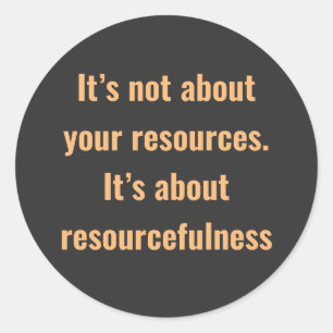 Sticker Rond Encouragement des mots avec un texte simple sur