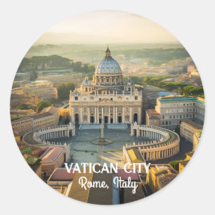 Sticker Rond Endroits paisibles à Vatican, Italie que vous aime