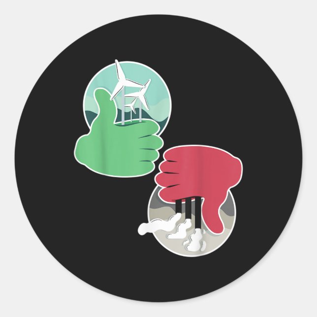 Sticker Rond Énergie renouvelable Énergie éolienne Protection D (Devant)