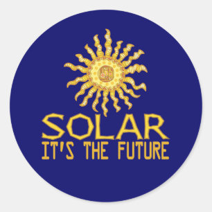 Sticker Rond Énergie solaire
