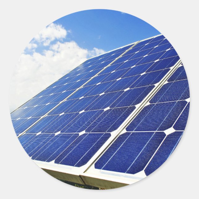 Sticker Rond Énergie solaire verte (Devant)