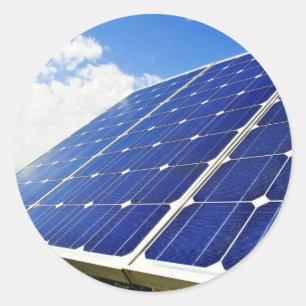 Sticker Rond Énergie solaire verte