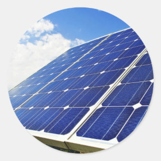 Sticker Rond Énergie solaire verte