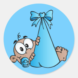 Sticker Rond enfant afro-américain en groupe