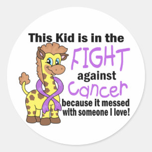 Sticker Rond Enfant dans le combat contre le Cancer