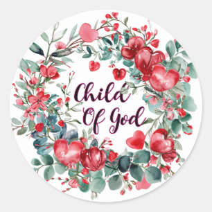Sticker Rond Enfant De Dieu
