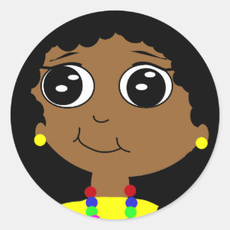 Sticker Rond Enfant mignon