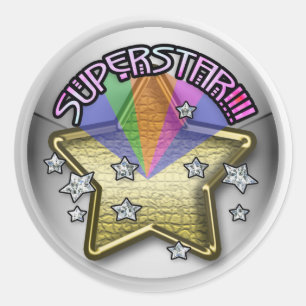 Sticker Rond enfant superstar