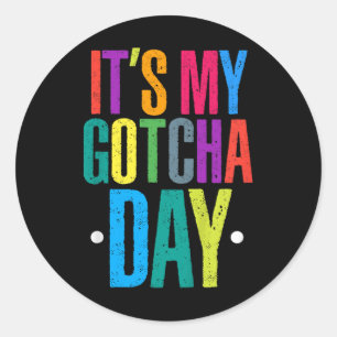 Sticker Rond Enfants Adoption Foster Enfant Hourra Mon Gotcha D