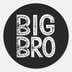 Sticker Rond Enfants Big Bro Brother Cadeaux Anniversaire Noël 