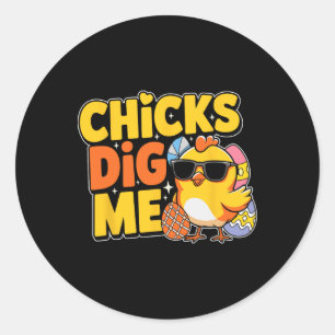 Sticker Rond Enfants Me Creuser Pâques Enfants Garçons Hommes J