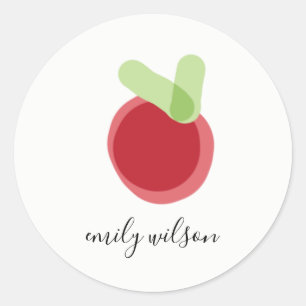 Sticker Rond Enfants Moderne Enseignant de l'école main tiré Ap