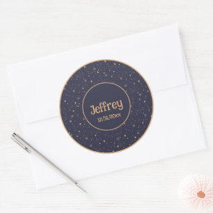 Sticker Rond Enfants Starry Night Sky Stars dans l'espace Multi