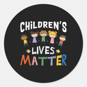 Sticker Rond Enfants Vivent La Sensibilisation À La Traite