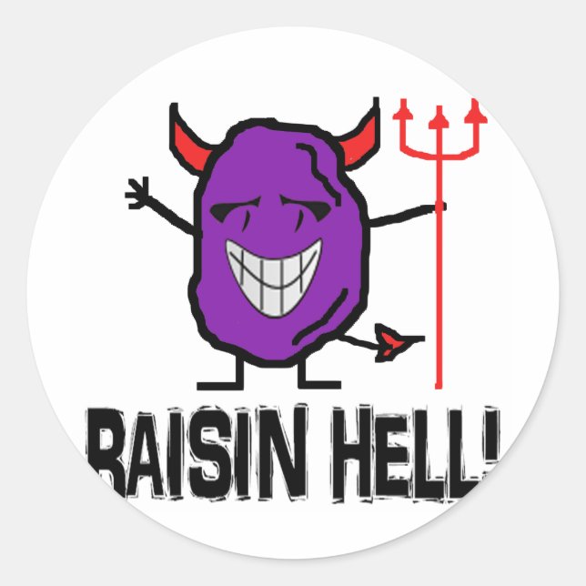 Sticker Rond Enfer de Raisin (Devant)