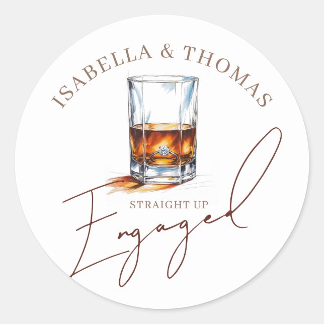 Sticker Rond Engagement Whiskey tout simplement (Devant)