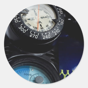 Sticker Rond Engin de plongée sous-marine