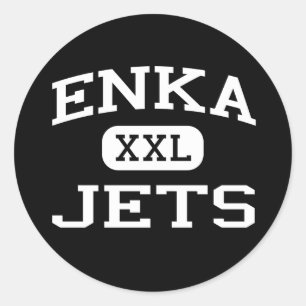 Sticker Rond Enka - Jets - Lycée - Chandler Caroline du Nord
