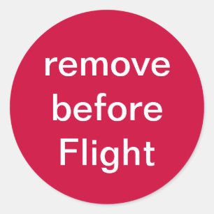 Sticker Rond enlevez avant vol
