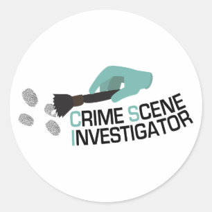 Sticker Rond Enquêteur sur la scène de crime