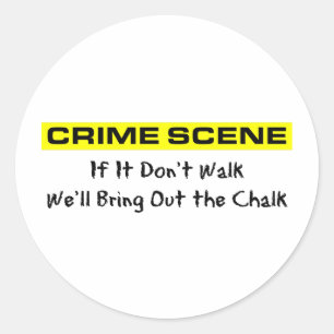 Sticker Rond Enquêteur sur la scène de crime