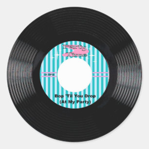 Sticker Rond Enregistrement de l'heure de réception 45 tr/min