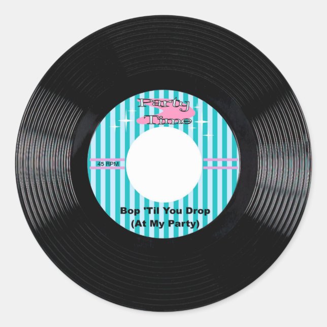 Sticker Rond Enregistrement de l'heure de réception 45 tr/min (Devant)