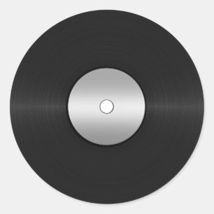 Sticker Rond Enregistrement LP Vinyl Look