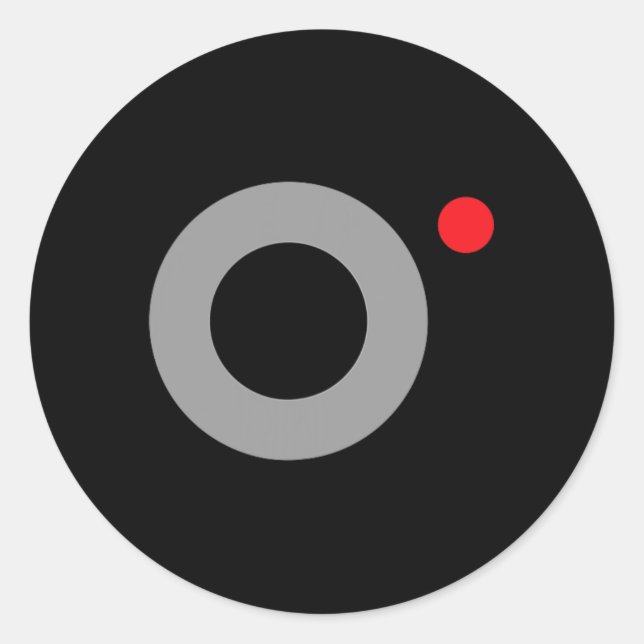 Sticker Rond Enregistrement vidéo secret Funny Secret Agent Hal (Devant)