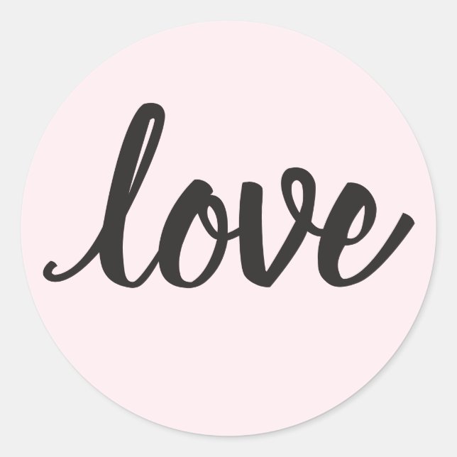 Sticker Rond Enregistrer la date Chic Mariage moderne Amour ros (Devant)