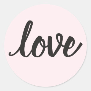Sticker Rond Enregistrer la date Chic Mariage moderne Amour ros