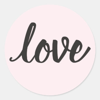 Sticker Rond Enregistrer la date Chic Mariage moderne Amour ros