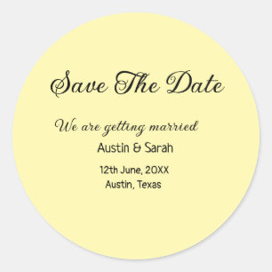 Sticker Rond Enregistrer la date scanne QR site Web mariage tex