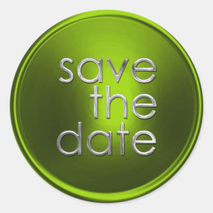 Sticker Rond Enregistrer le sceau de l'enveloppe de date