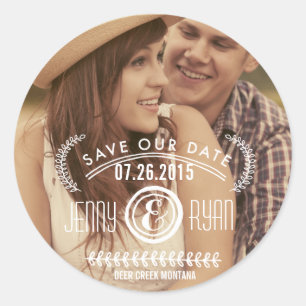 STICKER ROND ENREGISTRER NOTRE DATE   ENREGISTRER LES BOUCHONS 