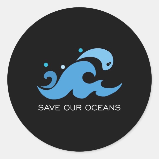 Sticker Rond Enregistrer notre message De l'environnement Jour  (Devant)