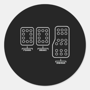 Sticker Rond Enregistrer Ual Pedal Shift Diagram Voiture Racing